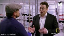 Leonardo DiCaprio and Elon Musk in Gigafactory 2016 10 27