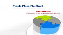 قالب پاورپوینت سه بعدی متحرک puzzle piece pie chart