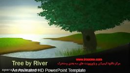 قالب پاورپوینت سه بعدی متحرک river tree