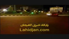 حرکات نمایشی خطرناک خودرو در لاهیجان