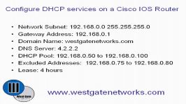 Cisco configuration of DHCP service on a Router or L3 Switch