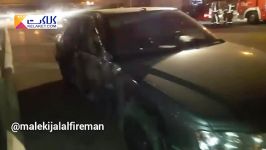 وقوع تصادف زنجیره ای در بزرگراه آزادگان تهران