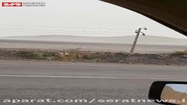 طوفان نمک در اطراف دریاچه ارومیه