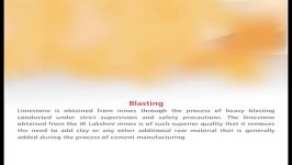 JK Lakshmi Cement Manufacturing Process