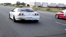 درگ Nissan Skyline R33 GTR vs. Mitsubishi Lancer Evo IX