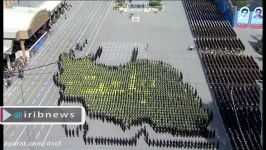 رژه دیدنی دانشجویان افسری ارتش مقابل رهبر انقلاب