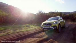 Mercedes X Class limonite yellow metallic  driving event Santiago de Chile