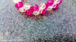 DIY How To Make 2 Color Beaded Bracelet  کاردستی، ساخت دستبند زیبا دو رنگ مُهره