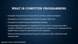 Computer Programming 1  Introduction to puter programming For the absolute beginner