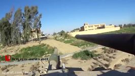 نبرد نیروهای عراقی داعش در الایمن دید دوربین تانک