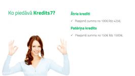 Kredits7  Ātrais Kredīts līdz 1500€ 15 minūtēs ➔ Uzzini vairāk