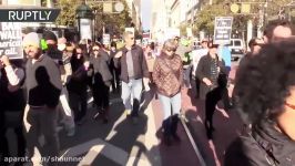 Anti Trump march sees hundreds protest govt. in San Francisco