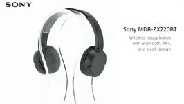 Sony MDR ZX220BT On Ear Wireless Headphones with Mic.