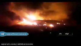 انفجار وحشتناک تریلر حامل بنزین در ایذه دهدز خوزستان