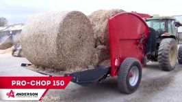 Anderson Pro Chop150  Anderson trailed bale shredder in action