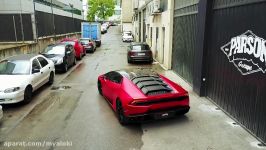 LAMBORGHINI HURACÁN wrapped SATIN CHROME RED