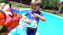 В БАССЕЙНЕ с РОБОРЫБКАМИ Игры Для Детей Swimming in Pool game for kids video unboxing toys