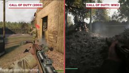 مقایسه گرافیکی Call of Duty 2003 Call of Duty WW2