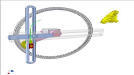 Gear crank mechanism for linear motion with dwells 1