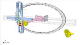 Gear crank mechanism for linear motion with dwells 2