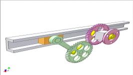 Slider crank mechanism of equal crank and conrod length 1