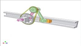 Slider crank mechanism of equal crank and conrod length 2