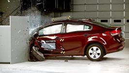 2017 Kia Forte driver side small overlap IIHS crash test