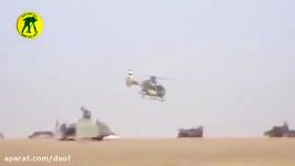 مانور خلبان بالگرد عراقی برای نیروهای حشدالشعبی