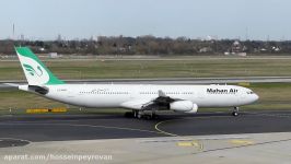 Mahan Air Airbus A340 300  takeoff at Düsseldorf International Airport