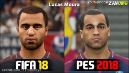 FIFA 18 vs PES 2018  PSG Players Faces Comparison