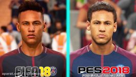 FIFA 18 vs PES 2018  PSG FACES COMPARISON