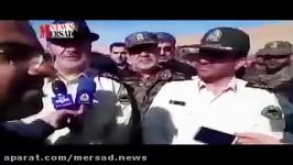 فرمانده نیروی انتظامی در میان مناطق زلزله زده کرمانشاه