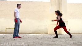 Karate Girl vs Kickboxing Guy  Martial Arts Fight Scene