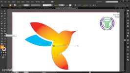 آموزش طراحی لوگو به شکل پرنده در ایلاستریتور