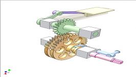 Slider crank mechanism with dwells