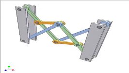 Eight bar linkage for translation along straight line