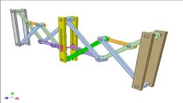 Linkage for stretching along straight line