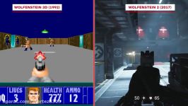 Wolfenstein 3D 1992 vs. Wolfenstein 2 The New Colossus 2017 Graphics Comparison