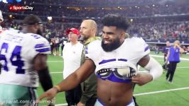 Watch Ezekiel Elliott swap jerseys with Kareem Hunt