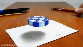 هنر ترسیم سه بعدی یک صفحه شطرنجی معلق