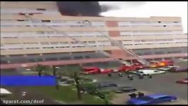 انفجار شدید هنگام مهار آتش سوزی توسط آتش نشانان
