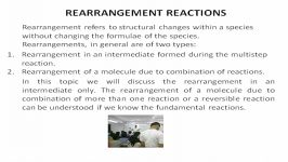 Organic Chemistry Reaction mechanism of Rearrangement reaction 1.wmv