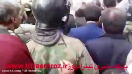 ورود علی لاریجانی به کرمانشاه اعتراض مردم زلزله زده