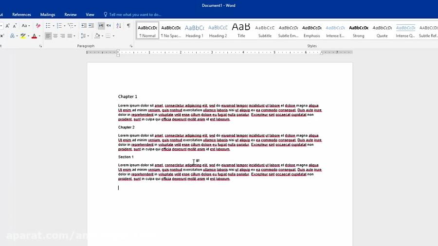 آموزش Word 2016 درس 20  عنوان بندی Heading