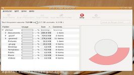 تدریس لینوکس اوبنتو Linux Ubuntu درس 27 تحلیلگر دیسک Disk usage analyzer