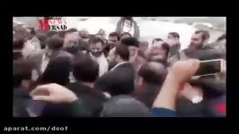 بوسه یکی زنان زلزله زده برعبای رهبر انقلاب