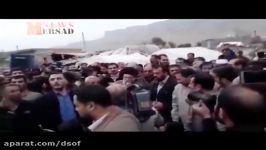 حضور بدون تشریفات رهبر انقلاب در روستای زلزله زده کوئیک