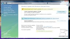 تدریس ویندوز ویستا Windows Vista درس 36 بروز رسانی ویندوز Updating Windows