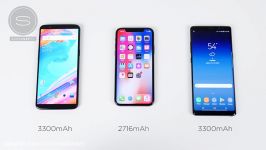 OnePlus 5T vs iPhone X vs Galaxy Note 8 سرعت شارژ باطری