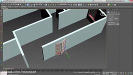 آموزش ایجاد دیوار ساختن درب پنجره در تری دی مکس 3dmax